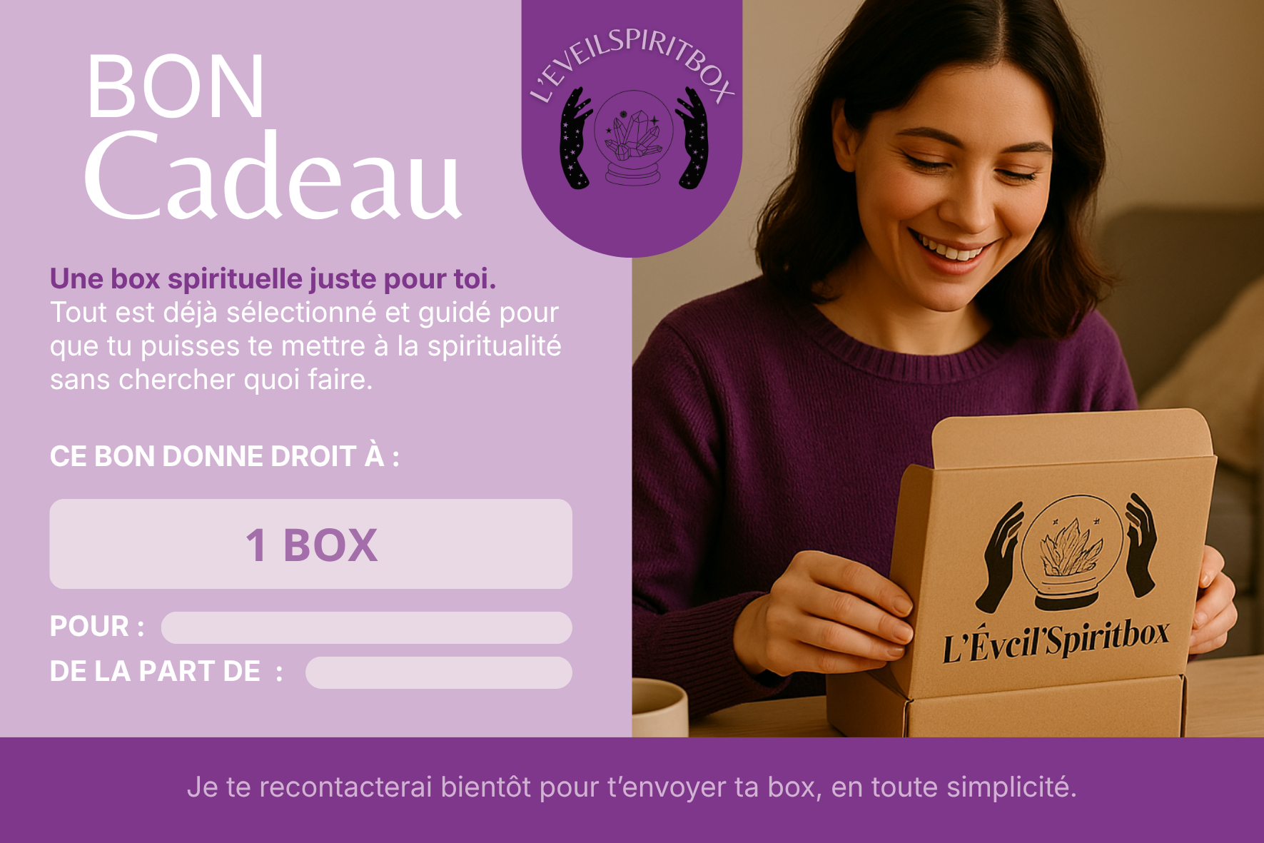 Carte cadeau bien-être – un cadeau simple, qui fait vraiment du bien L'Eveil'Spiritbox