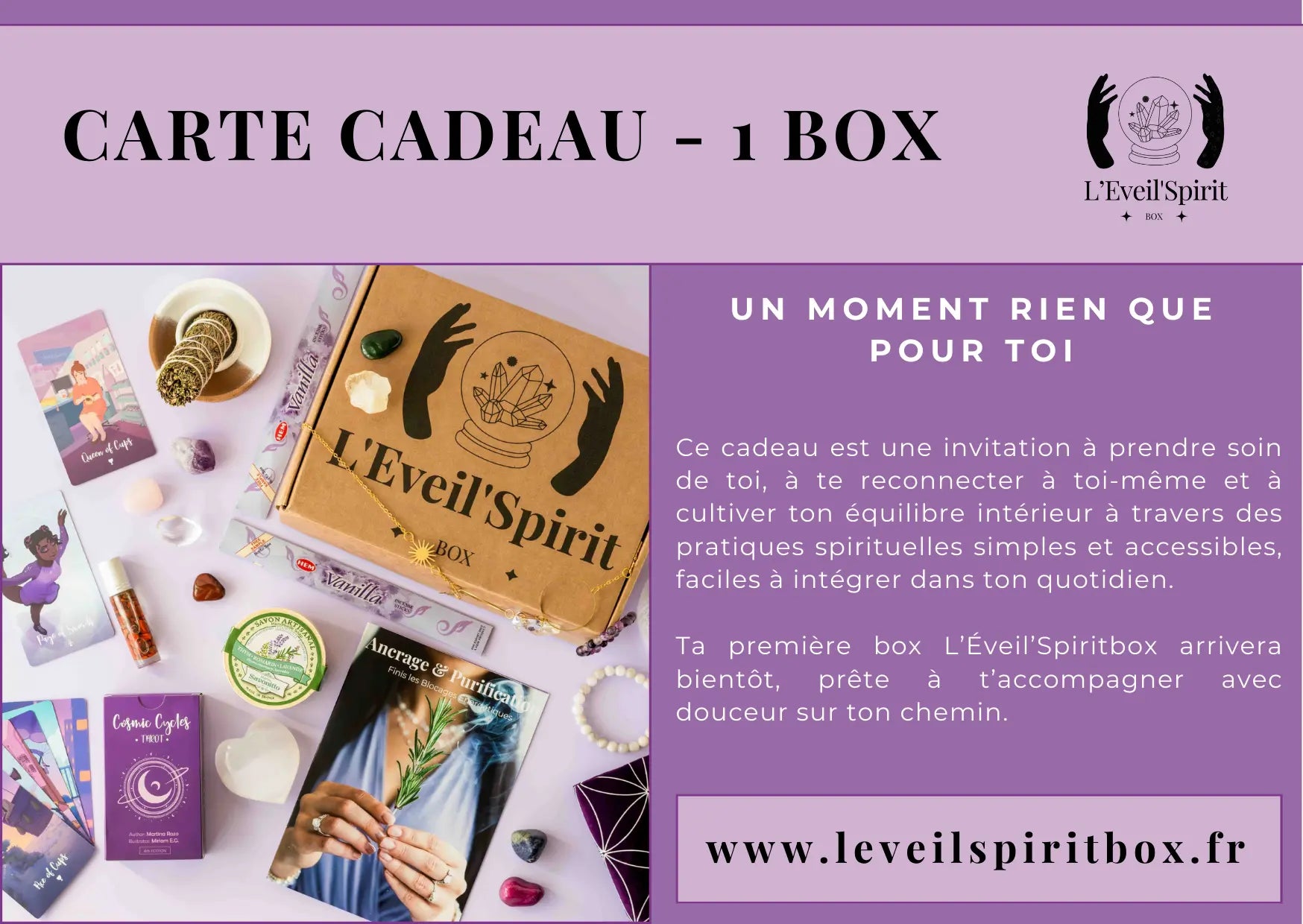 Box bien-être spirituel - Cadeau 1 box L'Eveil'Spiritbox