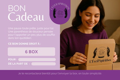 Carte cadeau bien-être – 6 box à offrir pour prendre soin d’elle L'Eveil'Spiritbox